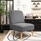 Velvet Accent Chair with Rubber Wood Legs and Ergonomic Backrest Perfect for Any Room